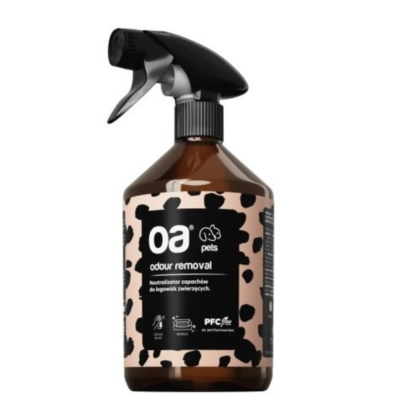Kvapų šalinimo priemonė naminių gyvūnų guoliams ir tekstilei OA PETS ODOUR REMOVAL (250 ml)