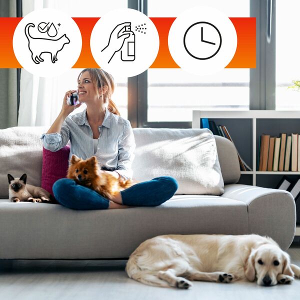 Kvapų šalinimo priemonė naminių gyvūnų guoliams ir tekstilei OA PETS ODOUR REMOVAL (250 ml) 3